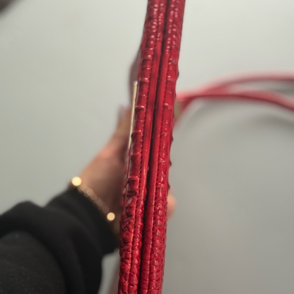 Brahmin Red Embossed Clutch